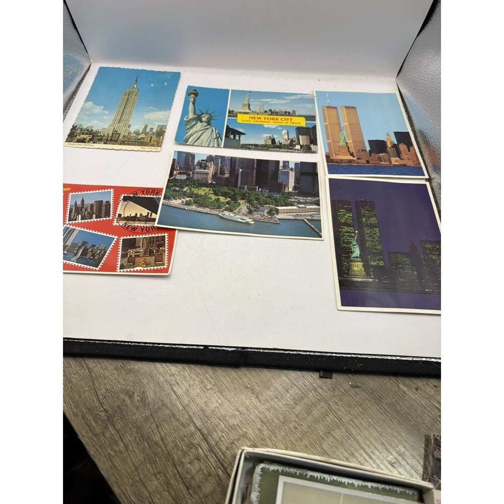 Lot Of 6 New York City Vintage Postcards Twin Towers 1 Used